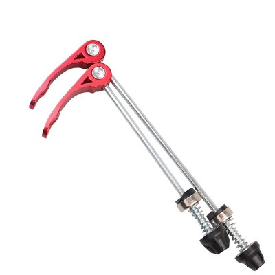 2x Set Bike Bicycle Wheel Hub Front and Rear Tire Quick Release QR Skewer Red