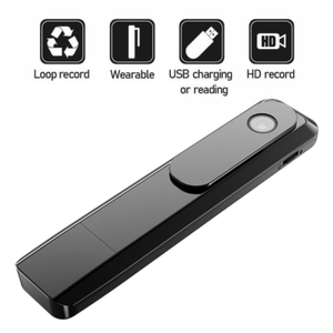 Portable HD wearable camera with USB charging feature