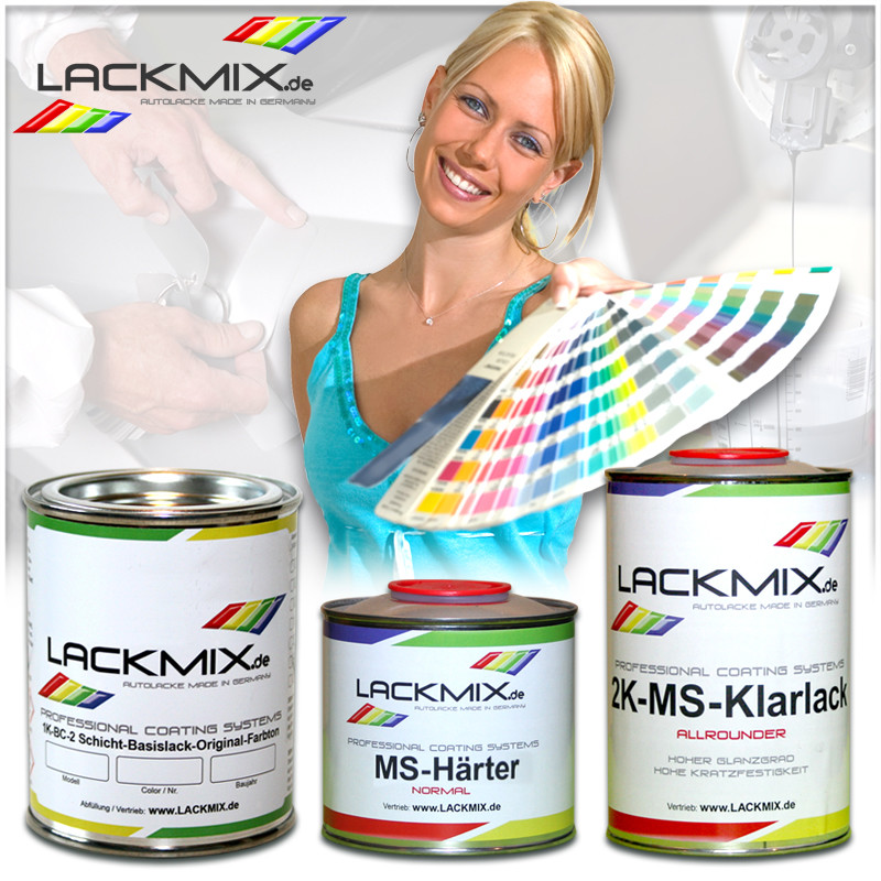 Lx2u Samoaorange Met / Basislack Audi / Autolack, 2k Klarlack/HÃ¤Rter Opt.