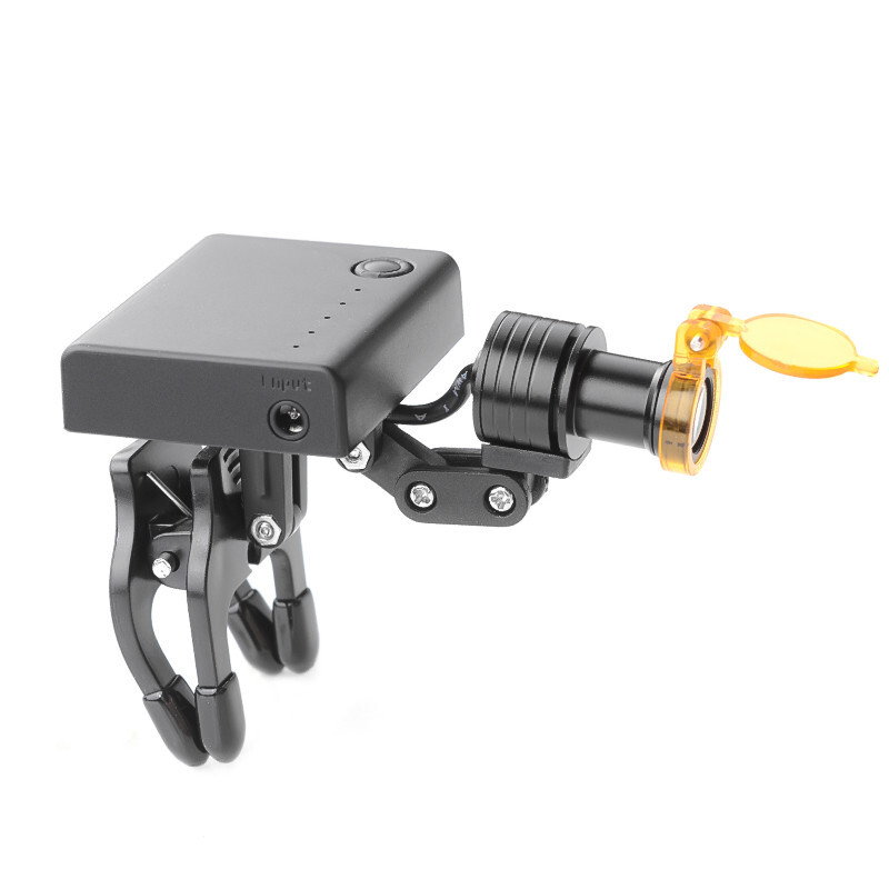 Dental 5W LED Wireless Head Light w/ Optical Filter for Loupes Glasses DY-013 US