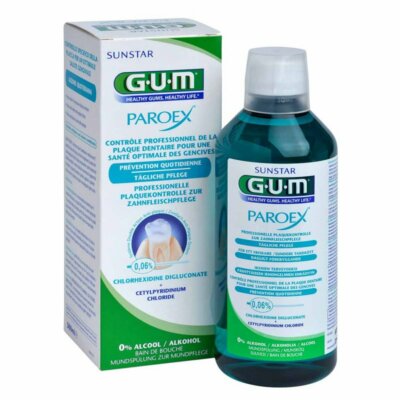 GUM PAROEX Mundspülung 0,06% CHX 500ml