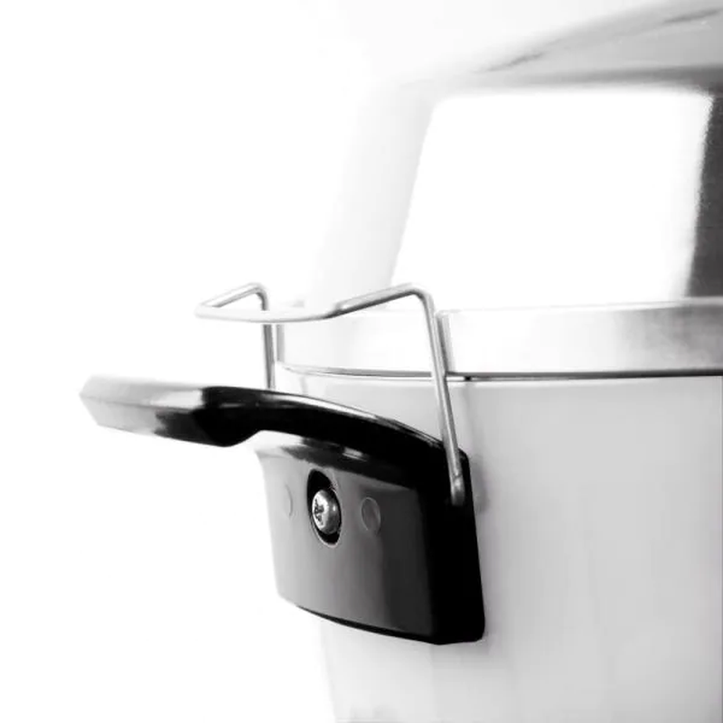 1.14 Qt. White Electric Multi-Cooker with Stainless Steel Pot
