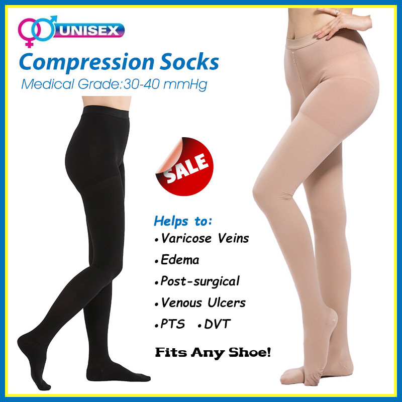 Women Men 3040 mmHg Compression Pantyhose Nurses Tights AntiEmbolism
