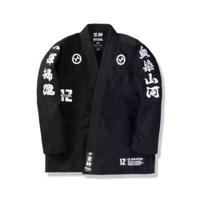 BRAND NEW Vital Gunshin Black BJJ Gi 350450 GSM Top Quality Kimono + Free Belt