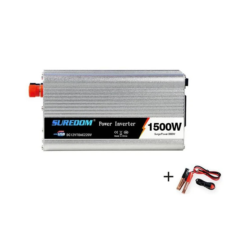 5 Off on DC 12V to AC 110V/220V Inverter MAX 1500W Watt Portable Car