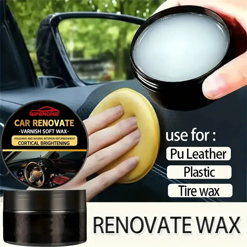 Car Dashboard Repair Wax Anti-Aging Whitening Tire Gloss Wax Leather Sofa Seat