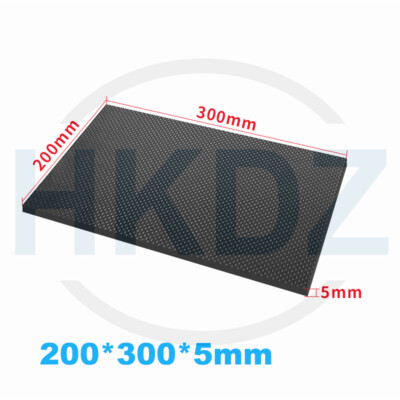 Carbon Fiber Board Sheet Plate Panel 3K Weave Glossy 0.2/0.5/1/1.5/2/3/4/5mm