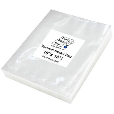 100 PINT 6x10 Bags Food Magic Seal for Vacuum Sealer Food 