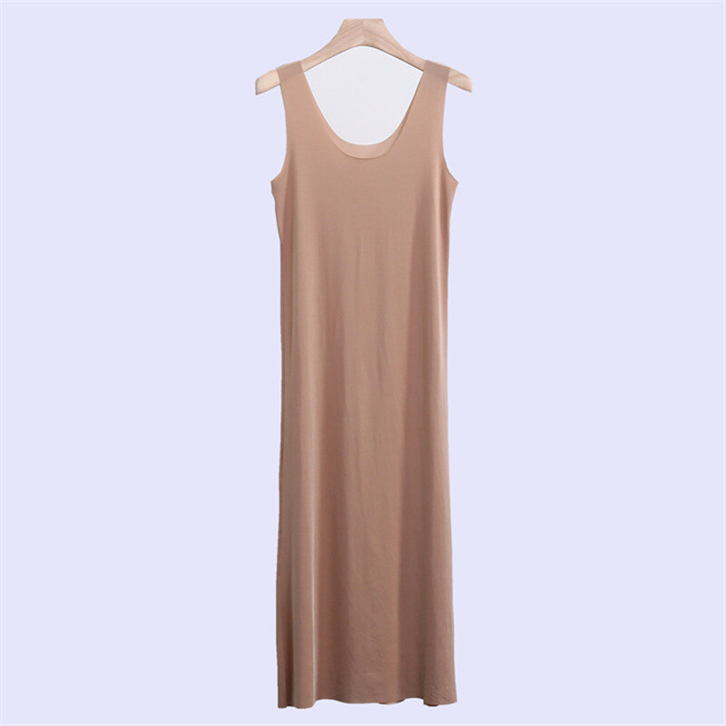 Lady Full Slip Under Dress Slip Anti-Static Tank Long Midi Dress Petticoat UK