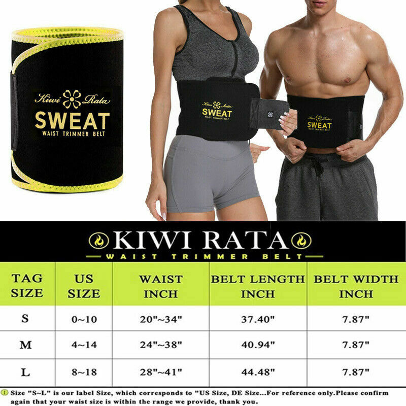 Women Men Sauna Sweat Trimmer Body Shaper Waist Trainer Belt Corset Weight Loss