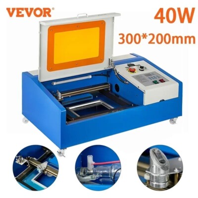 VEVOR Laser Engraver Engraving Machine K40 40W CO2 Cutting Cutter Marker 8X12''
