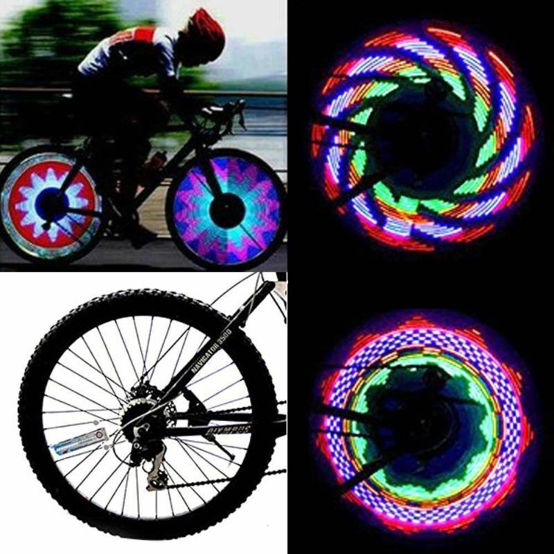 32 LED Bike Flashing Lights Bicycle Cycling Wheel Spoke Signal Light Tool MTB US