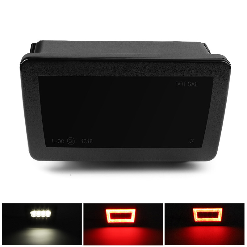 Smoked LED Rear Fog 3rd Tail Lights Brake Reverse Lamps For Subaru WRX STi XV