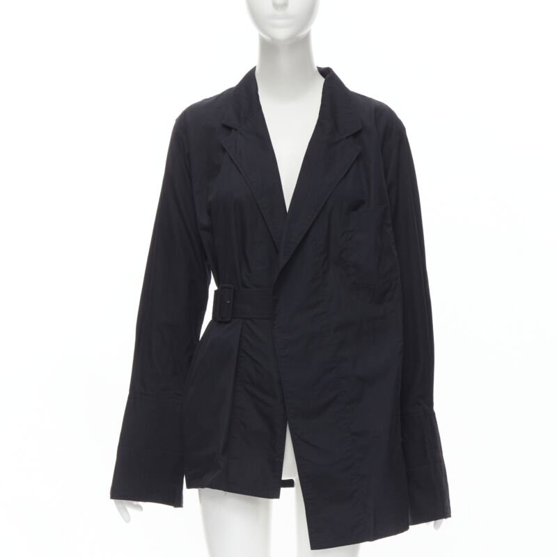 COMME DES GARCONS Vintage 1980s black asymmetric belted