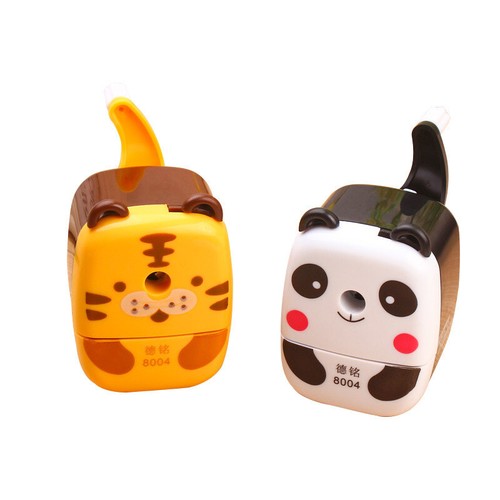 Cute Cartoon Animals Pencil Sharpener Panda Hand Crank Manual Pen Cutter T'S*