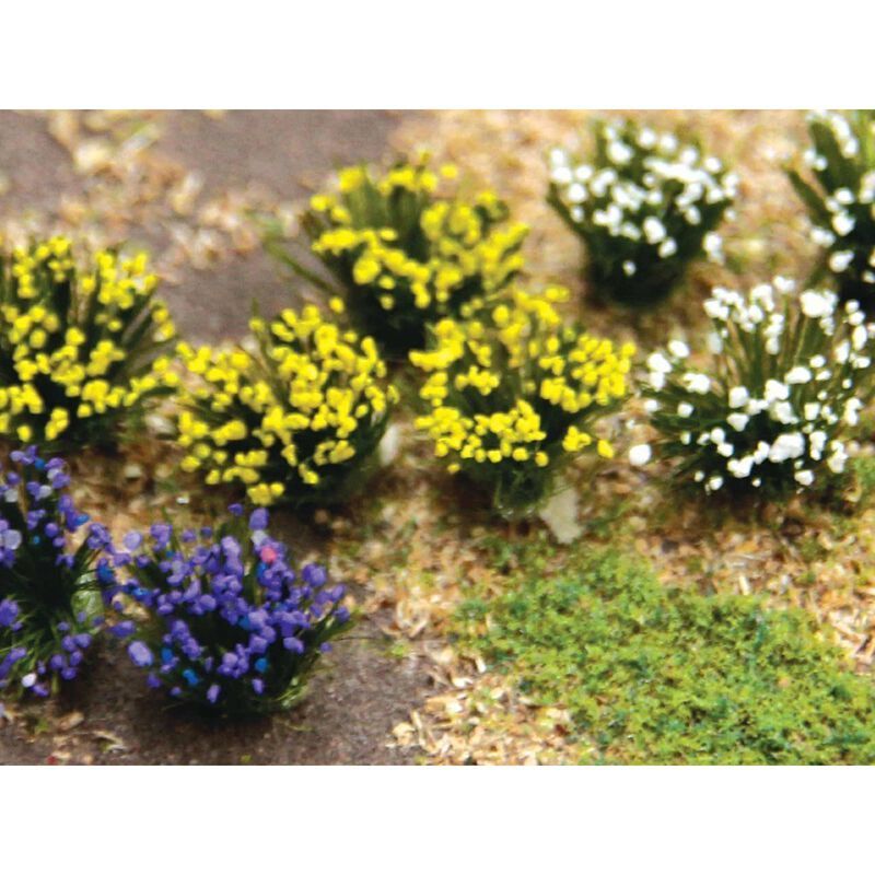 Bachmann 32515 HO Flowering Shrubs - Purple, Yellow & White