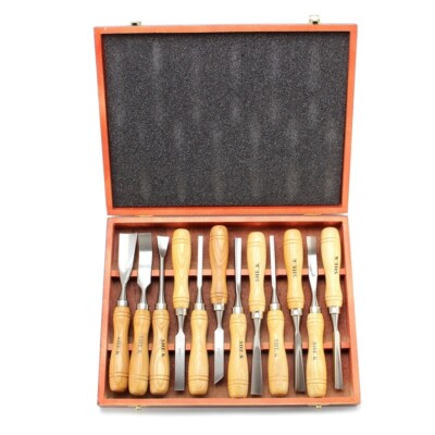 12 Pcs Wood Carving Hand Chisel Tool Set Woodworking Professional Gouges SET