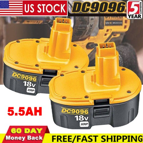 2 PACK 18V For Dewalt 18 VOLT XRP DC9096 DC9098 Ni-MH Battery DC9099 DC9096-2