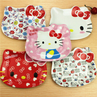 1pcs Hello Kitty Head Fruit Dishes Kids Snack Dessert Cake Small Dish Tableware