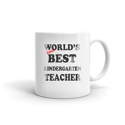World's 2nd Best Kindergarten Teacher Coffee Tea Mug Gift for Infant Teacher