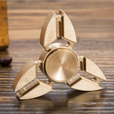 Tri Fidget Hand Spinner Triangle Torqbar Brass Finger Toy EDC Focus ADHD Autism