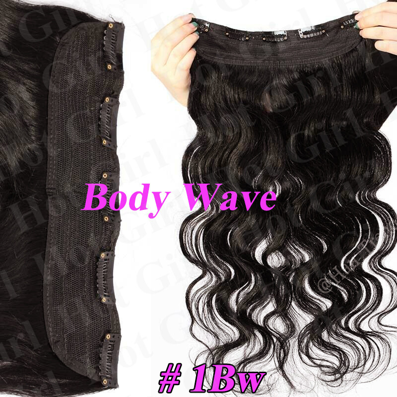 CLEARANCE 100g Real Thick Clip In Remy Human Hair Extensions One Piece Highlight