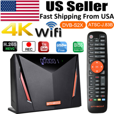 GTMEDIA V8 4K UHD FTA DVB-S/S2/S2X Sat Receiver Digital Satellite Youtube H.265