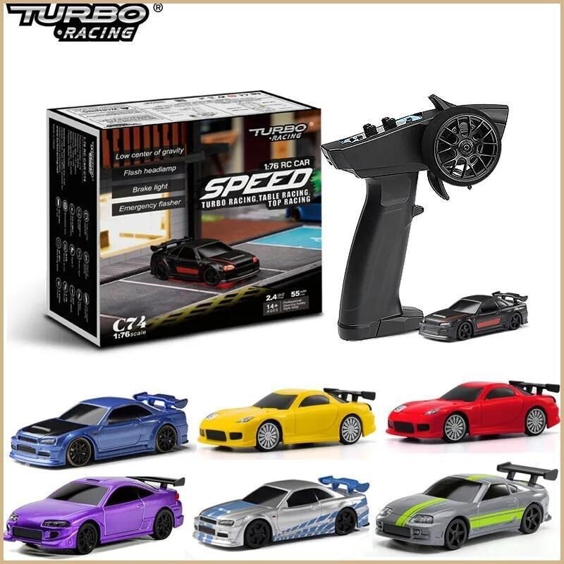 TURBO RACING 1:76 3点セット Turbo Racing 1/76 Super Drift Car RTR Blue Version w/ Gyro C64-B