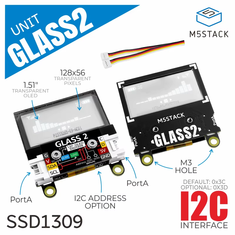 Official Glass2 Unit with 1.51inch Transparent OLED
