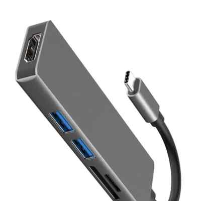 5-in-1 USB C to HDMI Hub Type C Adapter 4K@30Hz for MacBook Pro 2018 2019 2020
