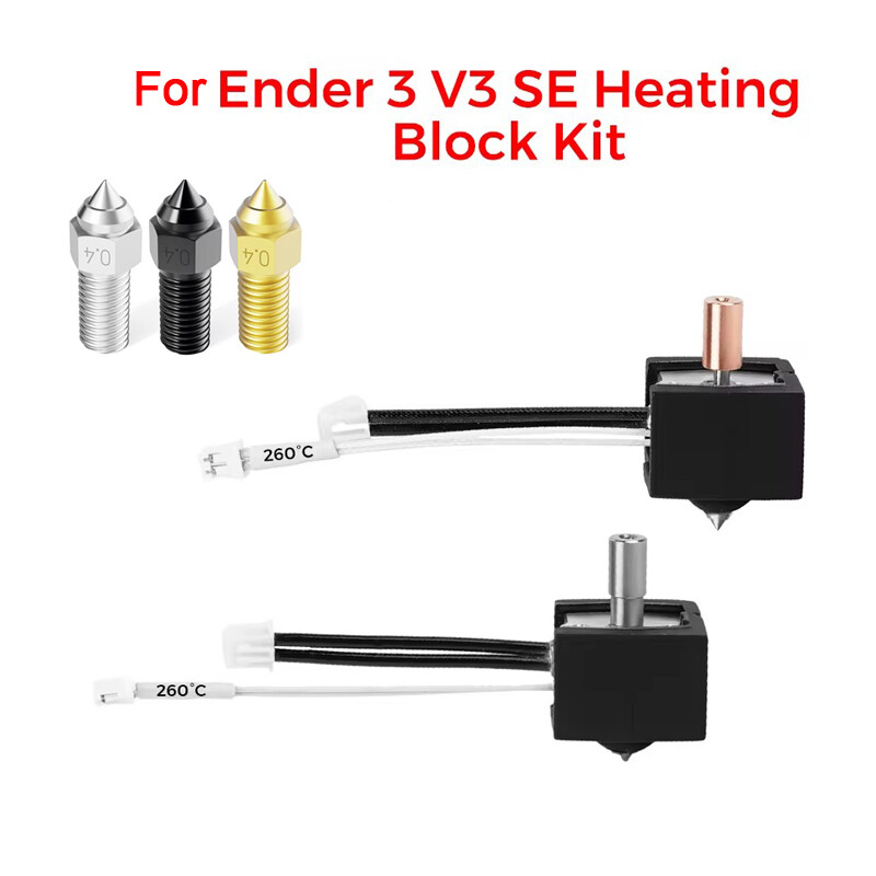 Replace Heating Block Kit For Creality Ender 3 V3 SE Extruder 3D Printer Parts