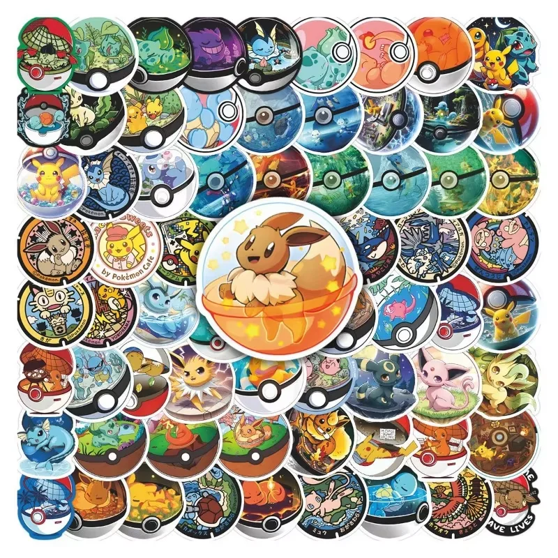 68Pcs/Set Anime Stickers Decals Cartoon Vinyl Laptop Luggage DIY Kid Toy Gift