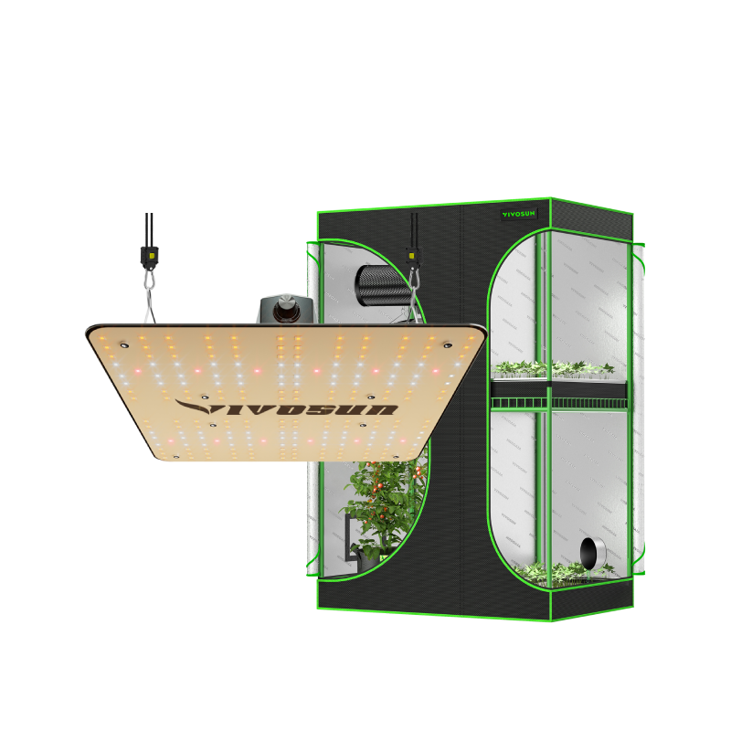 VIVOSUN 2-in-1 36”x24”x53” Mylar Reflective Grow Tent w/ VS1000 LED GROW LIGHT