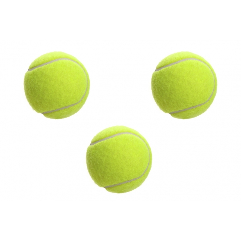 Set 3 Palle Palline Da Tennis Gialle Confezione Tennis Racchettoni Sport dfh