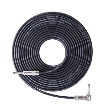 Lava Cable Magma Instrument Guitar/Bass Cable 1/4'' Straight to Right Angle 15 ft