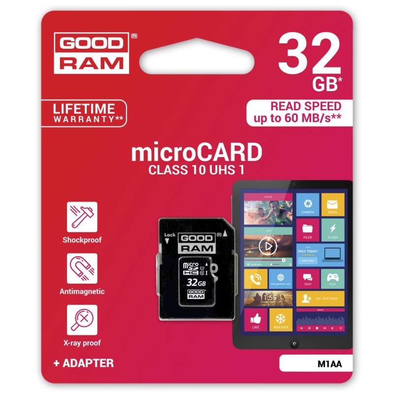 Scheda Di Memoria Memory Card Microsd 32GB + Adattatore Sd Classe 10 linq