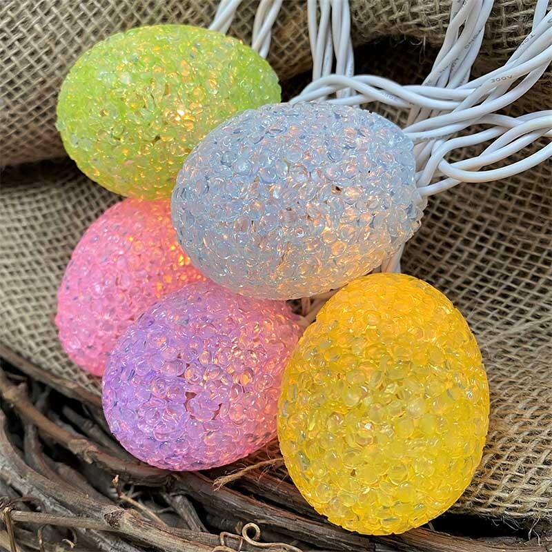EGG easter string lights - 10 Fun Pastel EGGs Unique - free sh...