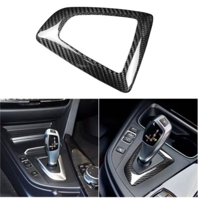 Real Carbon Fiber Console Gear Box Panel Cover For BMW F20 F22 F30 F32 F33 F36  