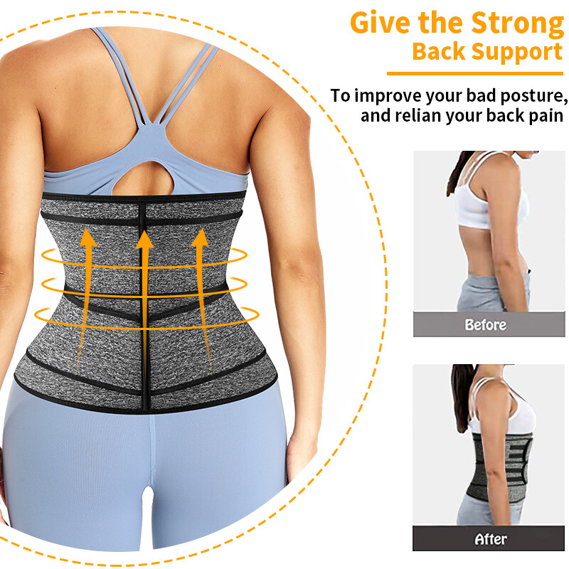 Women Body Shaper Waist Trainer Sauna Neoprene Sweat Belt Tummy Control Yoga Gym