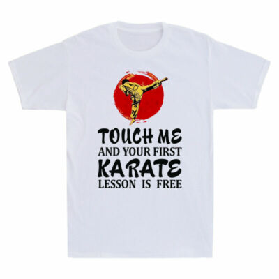 Touch Me And Your First Karate Lesson Is Free Vintage Blood Moon Men's T-Shirt