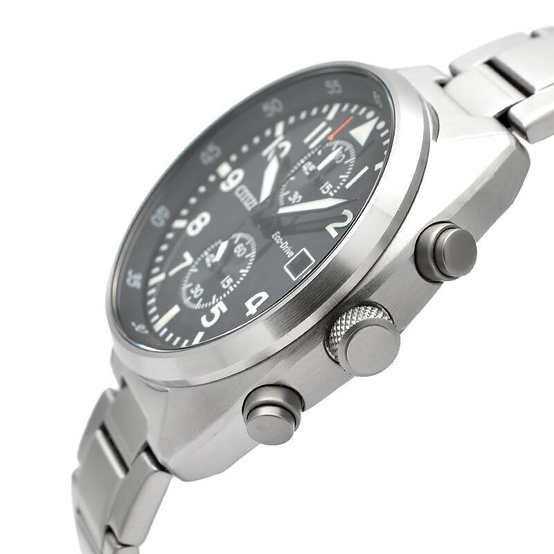 Pre-owned Citizen Collection Record Label Ca7040-85e Eco-drive Solar Watch Black Dial