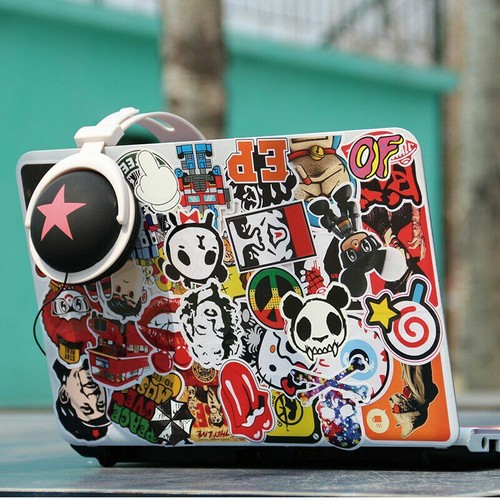 50Pcs Vinyl Sticker Pack Takashi Murakami Flower Rainbow Skateboard Laptop Decal