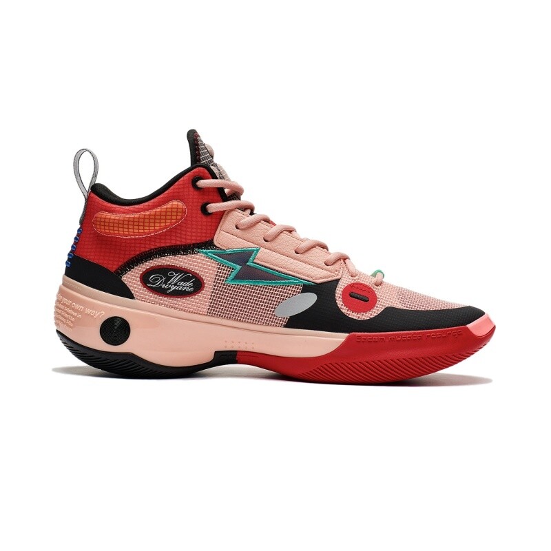 Pre-owned Li-ning Way Of Wade 10-art Men's Mid Top Basketball Shoes Abas115-8 In Red