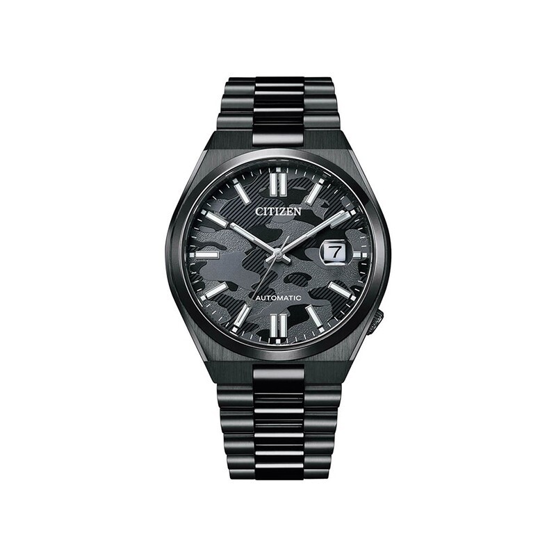 Pre-owned Citizen Watch Automatic Tsuyosa Black Camouflage Dial Sapphire Nj0155-87e