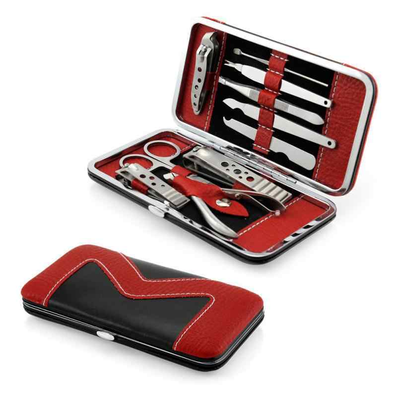 10PCS Nail Manicure and Pedicure Kit Set Clippers Stainless Steel Tool Care Sets