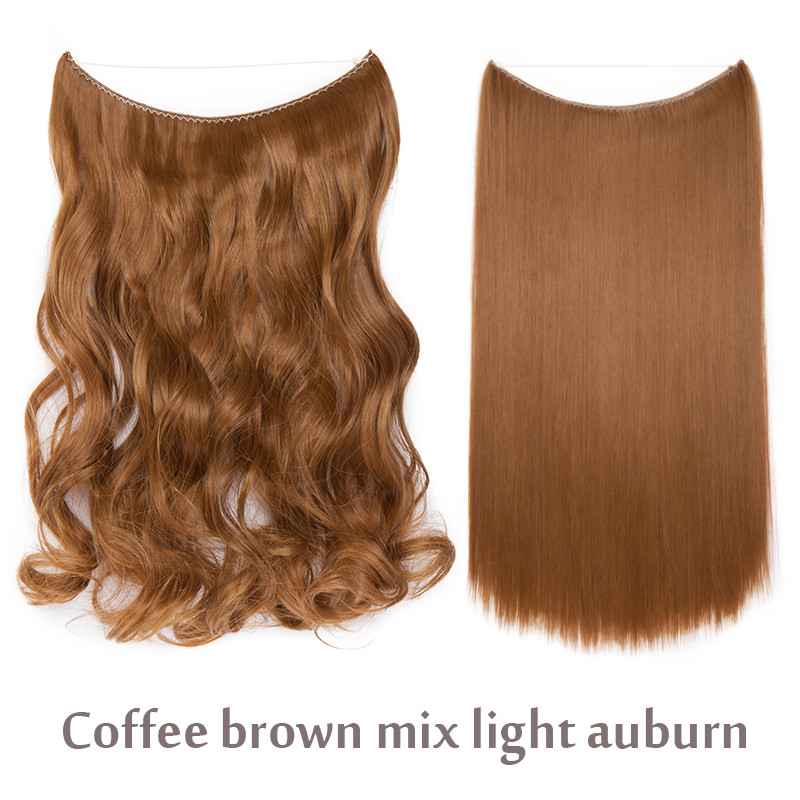 Mega Thick Hidden Band Secret Wire In Wavy Hair Extensions Hair Piece For Human