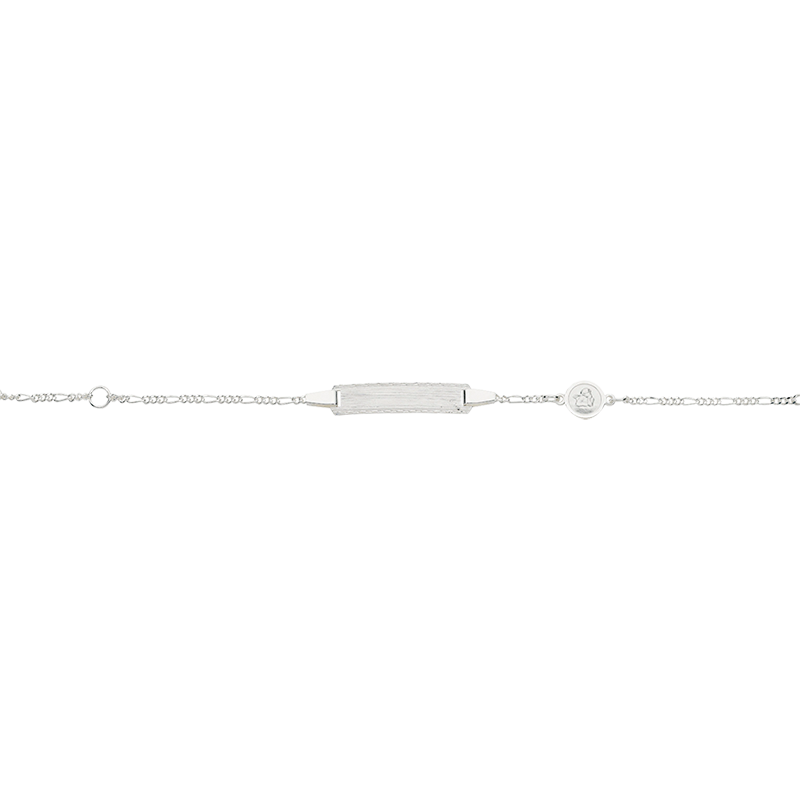 CEM Identband 12 - 14 cm Plattengröße: 5 x 22 mm Kette mit Schutzengel NEU
