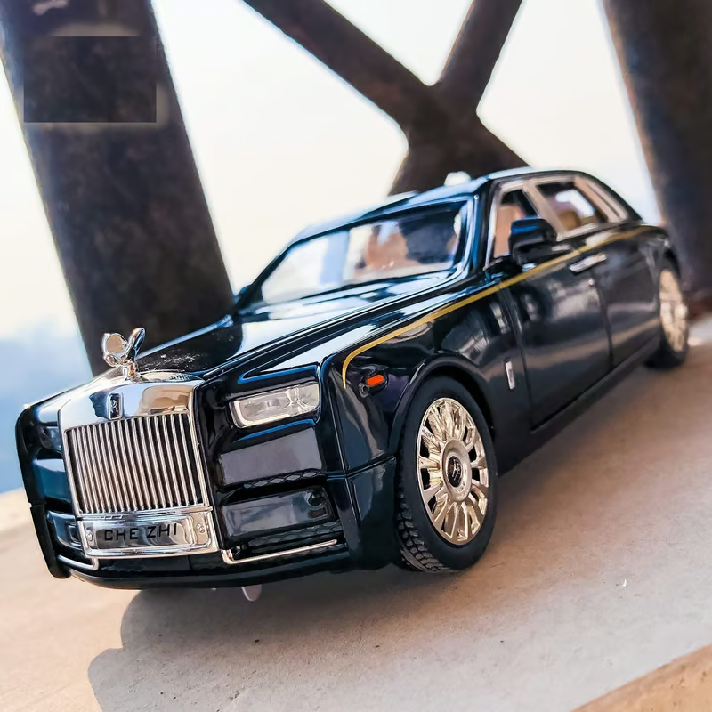 Coche de juguete Rolls-Royce Phantom, aleación de zinc Pull Back coche de jug...