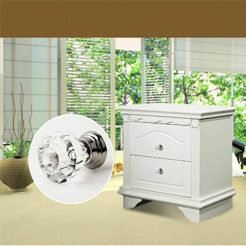 12X Kristall Glas Möbelknöpfe Möbelgriffe Möbelknauf Tür Schrank Griff