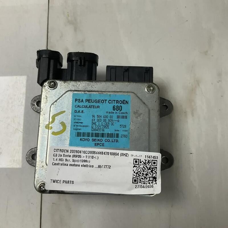 400692 CENTRALINA STERZO CITROEN C3 2A SERIE (09/05>11/10<) 1.4 HDI 9658468080